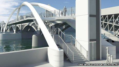 The proposed footbridge