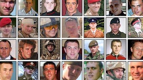 military casualties facewall