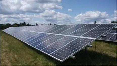 solar panels example
