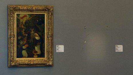 Empty space in Rotterdam's Kunsthal art gallery where stolen Matisse hung