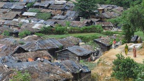 Rohingya village in south-eastern Bangladesh