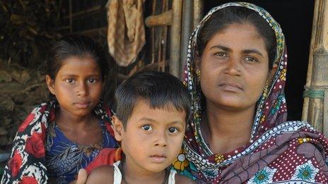 Sameera Begum and her children