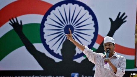 India activist Arvind Kejriwal's Aam Aadmi Party vows change - BBC News