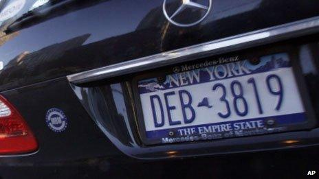 New York number plate
