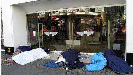 People sleeping rough