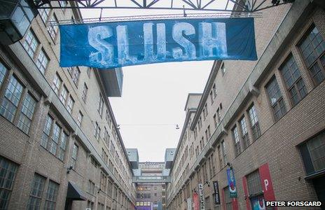 Slush conference sign