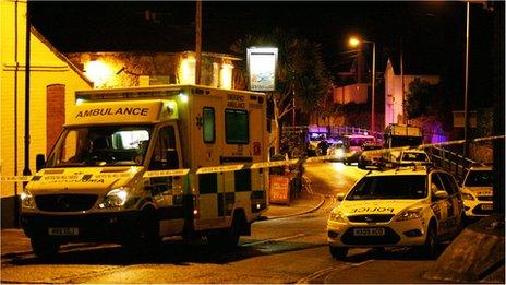 Emergency services at scene of incident in Shanklin