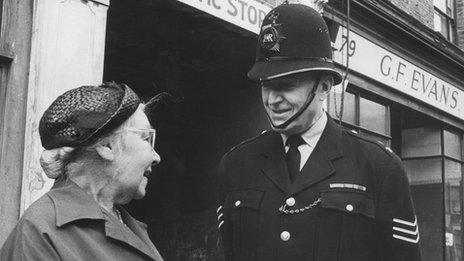 The traditional helmet, as immortalised in the 1960s drama Dixon Of Dock Green