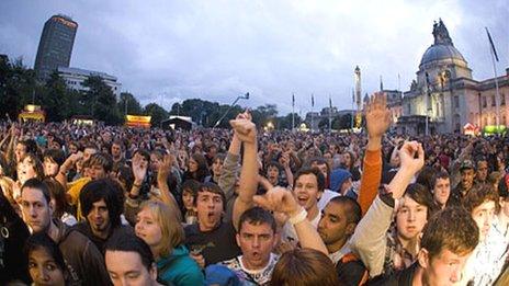 Crowd at Big Weekend in Cardiff