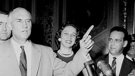 Strom Thurmond after his 24-hour filibuster in 1957