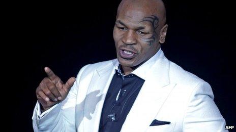 Former boxing heavyweight champion Mike Tyson pictured in April 2012