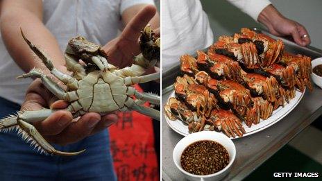 Hairy crabs in China