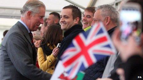 Prince Charles at the Tata Steel Works in Port Talbot