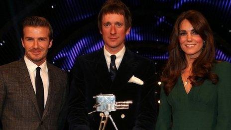 David Beckham, Bradley Wiggins (centre), Duchess of Cambridge