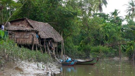 Riverside home in the Irrawaddy Delta