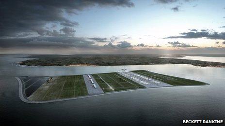 Artist's impression of the Goodwin Sands airport