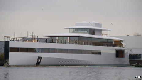 The high-tech yacht Venus