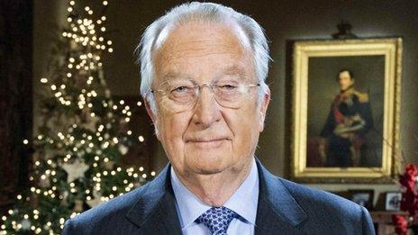 King Albert II gives Christmas speech at Royal Palace in Brussels (24 Dec 2012)