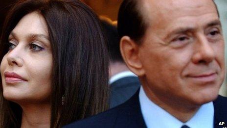Veronica Lario and ex-husband Silvio Berlusconi