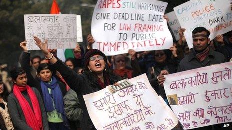 Акция протеста против изнасилований в Дели 3 января 2012 г.