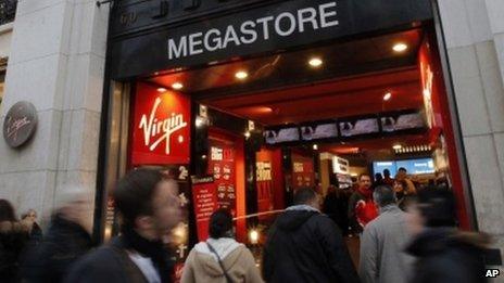 Virgin Megastore on the Champs Elysees, 5 January 2013