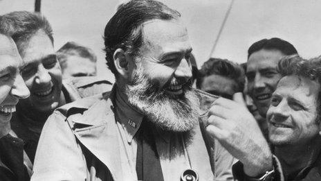 Hemingway with US troops in 1944
