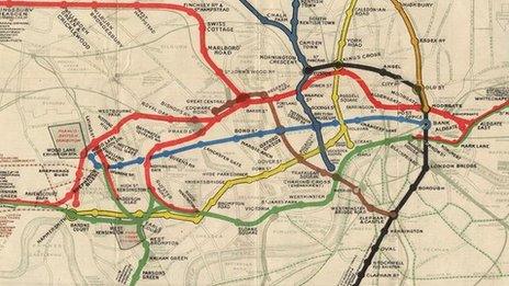 1908 Tube map