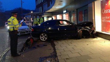 Car crashes into John Lewis in Norwich