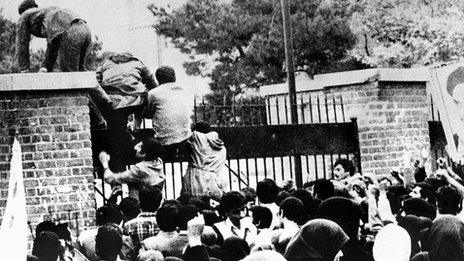 The storming of the US embassy in Tehran in November 1979