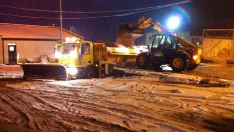 Gritters at Glastonbury depot