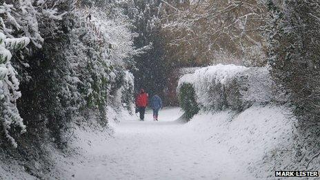 Snowy Calne scene by Mark Lister