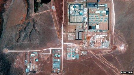 Satellite image of the In Amenas gas plant