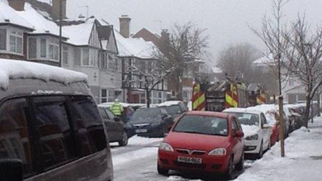 Scene of house fire