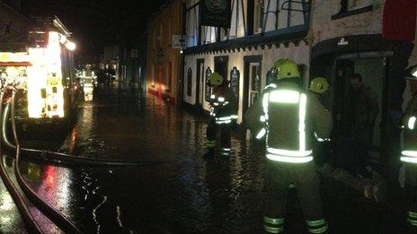 Flooding in Solva, Pembrokeshire