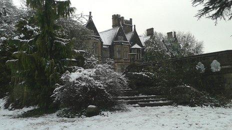 Insole Court in the snow