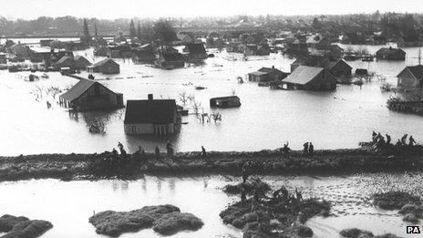 Flooding on Canvey Island