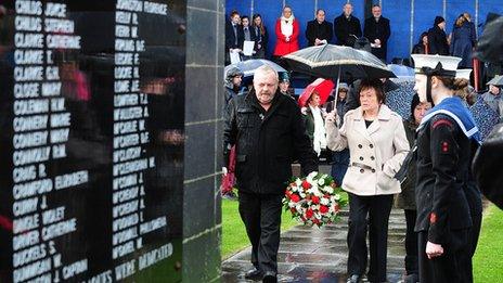 Princess Victoria disaster: Larne service marks 60th anniversary - BBC News