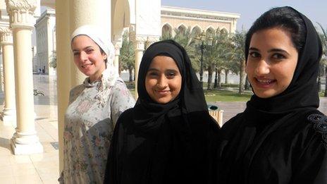 Ruba Al-Araji, Fatima Al Zaabi and Fatma Abdulla Hussain