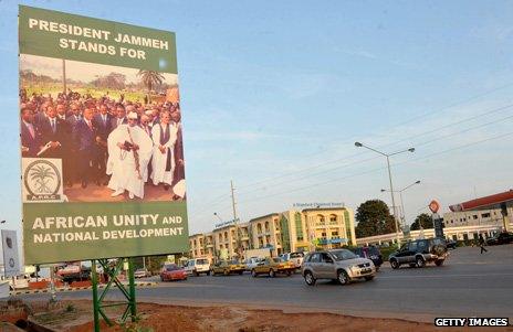 Election poster for Jammeh