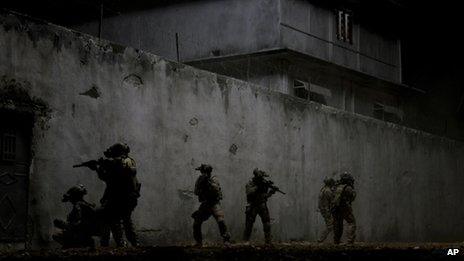 US Seals raid Osama Bin Laden's compound in a scene from Zero Dark Thirty