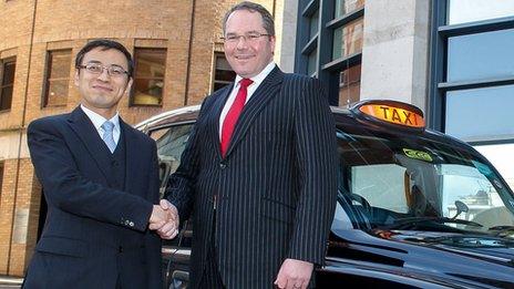 Daniel Li, chairman of Geely UK Group with Matthew Hammond of Pricewaterhouse Coopers