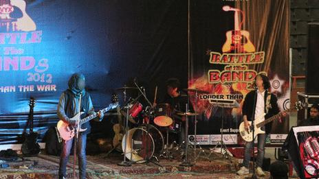 Pragaash at Battle of Bands in Srinagar, 2012