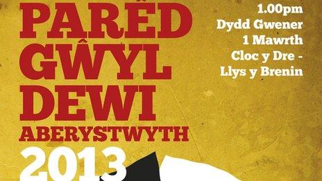Poster Parêd Gŵyl Dewi Aberystwyth 2013