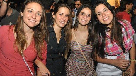 Daniella Brasil (3rd from left) and her friends on a night out