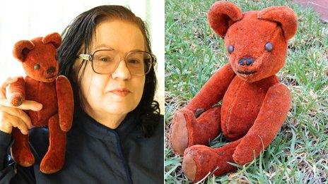 Ally Hauptmann-Gurski with her "Teddy"