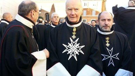 Knights of Malta at ceremonies marking the 900th anniversary of the order