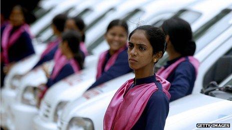 Female taxi drivers in Mumbai