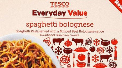 Tesco Everyday Value Spaghetti Bolognese