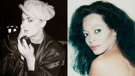 Boy George and Diana Ross by Andy Warhol
