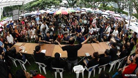 Singapore protest on 16/2/13